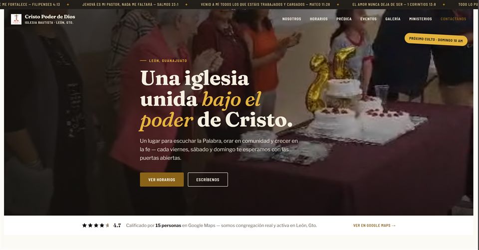 Sitio web de Cristo Poder de Dios